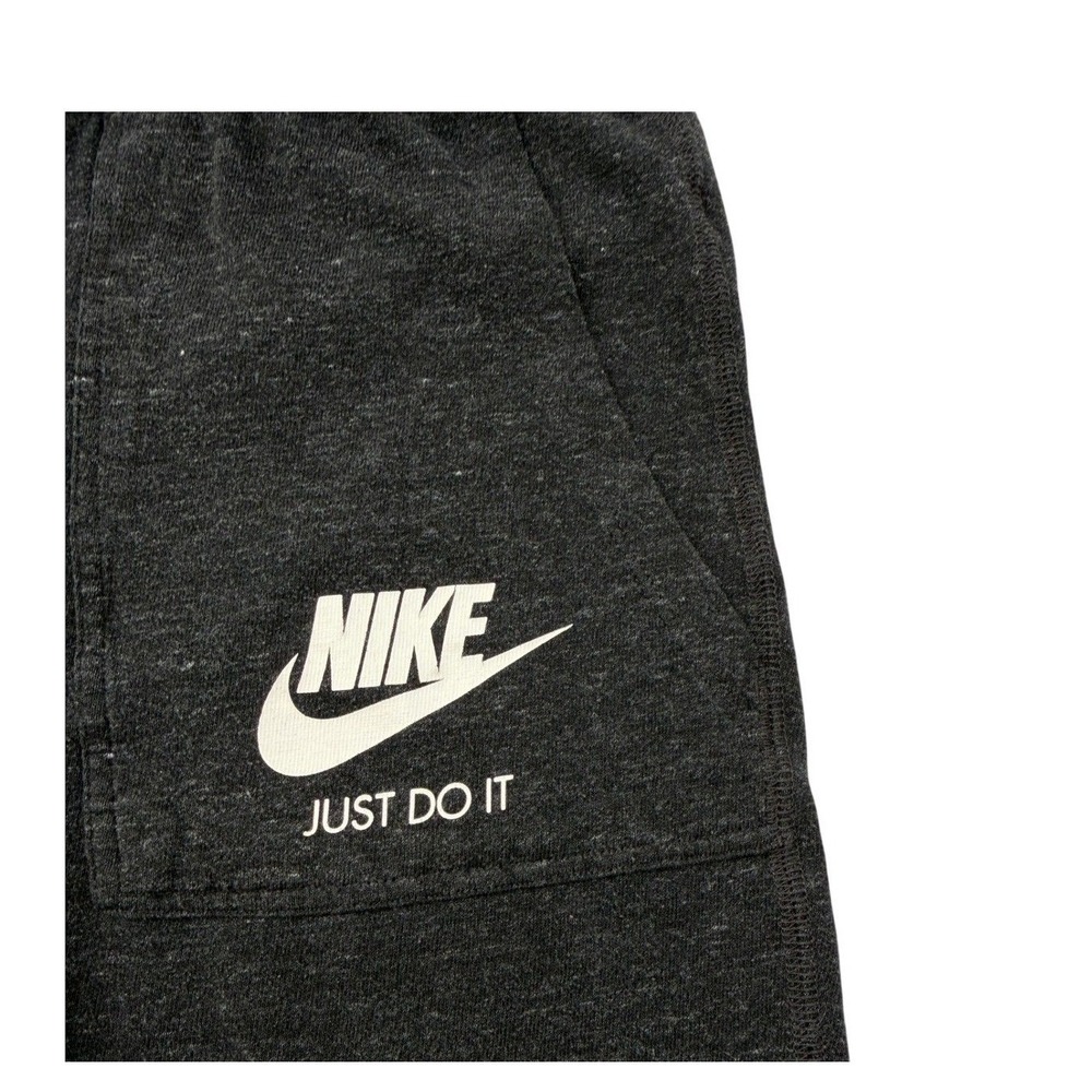 Nike Sportswear Gym Vintage Joggers Charcoal Heather Grey Just Do It Pants XS